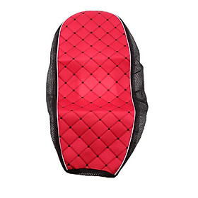 Red Motorcycle Electric Car Scooter Breathable Seat Cushion Protector Cover