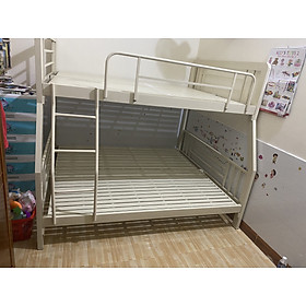 Mua GIƯỜNG SẮT HỘP VUÔNG  2 TẦNG LỆCH 100CM -120CM x 2M  DÀNH CHO HỌC SINH  SINH VIÊN  HỘ GIA ĐÌNH