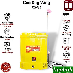 Bình xịt điện phun thuốc trừ sâu Con Ong Vàng 20 lít (COV20) - 12V/8Ah - Thương hiệu Oshima