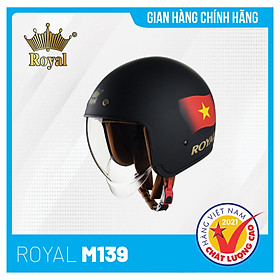 Nón bảo hiểm 3/4 Royal M139 Tem Kính Âm Thời Trang, An Toàn và Tiện dụng
