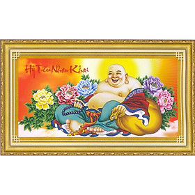 Tranh thêu chữ thập Hỷ tiếu nhan khai DLH-222785