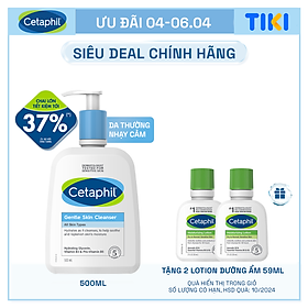 Sữa rửa mặt dịu lành cho da nhạy cảm Cetaphil Gentle Skin Cleanser 500ml