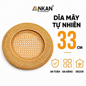 Mua Dĩa Mây Tre Tự Nhiên 33cm – Đựng Trái Cây  Bánh Kẹo  Trang Trí Bàn Ăn Quán Cafe – ANKAN