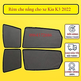 Rèm che nắng xe Kia K3 2022, Bộ 4 cánh hút nam châm Cao Cấp