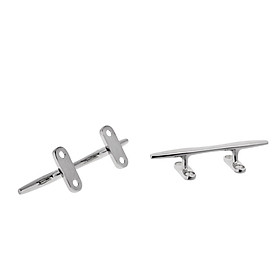 2X 8" High Polished Stainless Steel  Cleat Boat Mooring Hardware