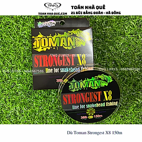 Dây Pe, dù câu lure Toman Strongert X8 đủ số TNQ LURES TOÁN NHÀ QUÊ