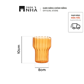 Mua Ly đựng nến thủy tinh trong suốt màu pastel gợn sóng CULURITU - Đồ đựng nến decor  trang trí phòng