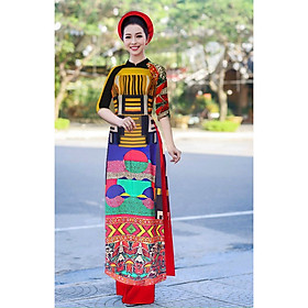 Áo dài nữ họa tiết truyền thống