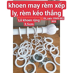 Mua Khoen May Rèm Cửa Kiểu Xếp Ly Màu Trắng