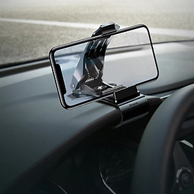 Hình ảnh Đen - Giá đỡ điện thoại dạng kẹp hiệu Baseus Mouth Car Mount dùng trên xe hơi, ô tô cho iPhone, Samsung, Oppo, Xiaomi, Huawei, Nokia  (chế độ xoay 360 độ, cực kỳ chắn chắn, vật liệu cao cấp) - Hàng nhập khẩu