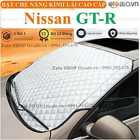 Tấm che chắn nắng nóng kính lái xe ô tô Nissan GT-R vải dù 3 lớp cao cấp - OTOALO