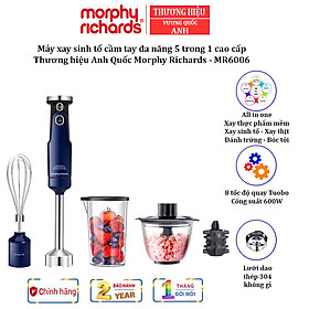 Hình ảnh Máy xay sinh tố cầm tay 4 trong 1 Morphy Richards MR6006 Công suất: 600W Tích hợp 8 tốc độ quay cùng chế độ Turbo - HÀNG NHẬP KHẨU