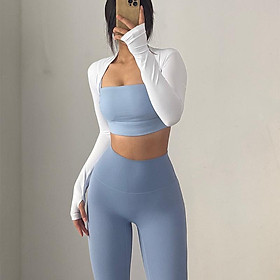 Áo khoác thể thao dáng ngắn nhẹ, nhanh khô cho nữ