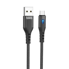 Mua Cáp sạc nhanh 2.4A Hoco DU08 kết nối Micro tích hợp đèn Led dây dù dài 1M cho Android ( 3 màu ) - Hàng chính hãng
