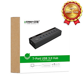 Bộ HUB chia 7 Cổng USB 3.0 Có Nguồn 5V 2A Ugreen 40522 cao cấp hàng chính