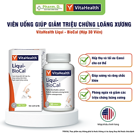 Viên Uống Bổ Sung Canxi Giúp Giảm Triệu Chứng Loãng Xương VITAHEALTH Liqui-Biocal ( Hộp 30 Viên)