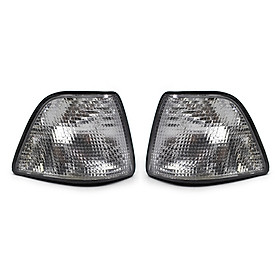 A Pair of Turn Signal Light With White Lens Replacement For BMW E36 318i 328i M3
