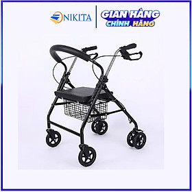 Khung tập đi cho người lớn tuổi, cần phục hồi chức năng, chắc chắn, an toàn, gấp gọn dễ di chuyển, chính hãng Nikita