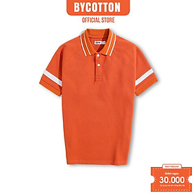 Áo Thun Polo Nam Cổ Bẻ BYCOTTON Raglan 2 Layer Orange 050223 Nam Tính, Thanh Lịch, Sang Trọng, Trẻ Trung