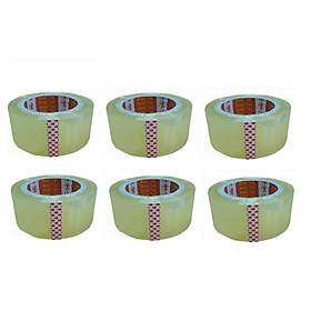 Combo 6 cuộn băng keo trong 5P 100Yard (91.44m)