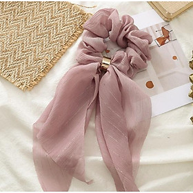 Dây buộc tóc lụa mềm vintage Scrunchies loại đẹp HD53