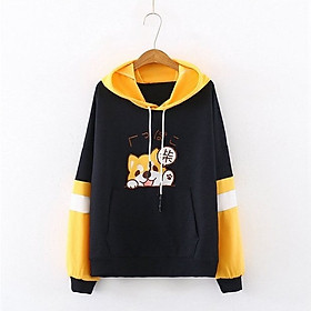 Áo nỉ hoodie in hình cún con cute,chất nỉ mềm mịn,không xù, form rộng