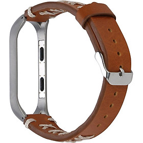 〖Follure〗Replacement Leather Wristband Band Strap+ Metal Case For Xiaomi Mi Band 3