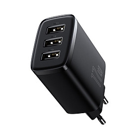 Củ Sạc Điện Thoại Baseus Compact Charger 3 Cổng USB 17W Điện Áp Từ 100V Cho Đến 240V - Hàng Chính Hãng