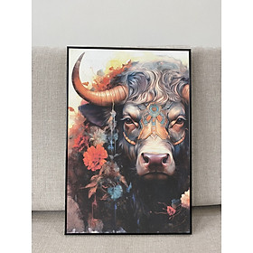 Mua Quà tặng cho tâm | Tuổi Sửu | Tranh canvas nghệ thuật (STA_12CG_Trau_01)