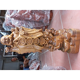 Mua Tượng phật di lặc chúc phúc bằng gỗ bách xanh kt cao 40×12×15cm