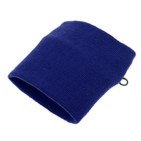 Outdoor Sports Fitness Wristband Sweatband Wallet Zipper Pocket Royal Blue