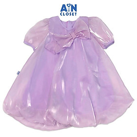 Đầm công chúa bé gái Nơ tím tay lỡ organza - AICDBGEVHKZH - AIN Closet