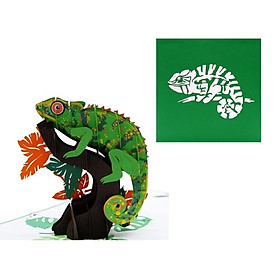 Thiệp 3D Tắc Kè Hoa – Thiệp Pop Up Nghệ Thuật Độc Đáo, Sáng Tạo, Thú Vị, A18