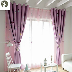 Mua Rèm treo cửa đèn chùm xám hồng  xanh   nhiều kích thước (vải dày đẹp)