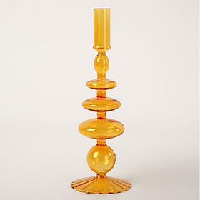 Elegant Exquisite Glass Candle Holder Stained Glass for Home Ornaments Photo