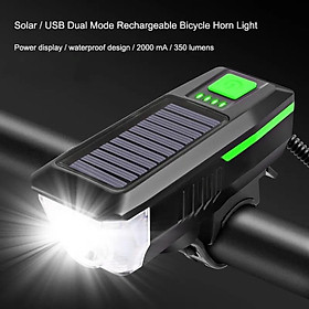 Bộ đèn còi năng lượng mặt trời đa năng hỗ trợ 3 chế độ sáng dùng cho xe đạp - Chính hãng dododios