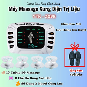 Máy Massage Xung Điện Trị Liệu Đau Nhức Mỏi Cao Cấp YTK-309B, Máy Mát Xa 8 Chế Độ Massage 15 Cường Độ Xung Điện