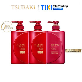 Combo 2 Dầu Gội TSUBAKI Dưỡng Tóc Bóng Mượt và Dầu Xả TSUBAKI Dưỡng Tóc Bóng Mượt (490ml/chai)