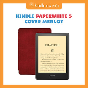 Combo máy đọc sách Kindle Paperwhite 5 (11th gen) tặng kèm bao da ( Cover ) - Hàng nhập khẩu