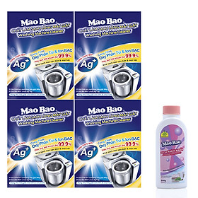 Combo 04 Hộp Chất Làm Sạch Lồng Máy Giặt Mao Bao