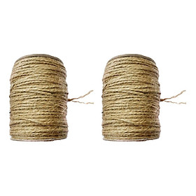 2x 100M/Roll Natural Jute Rope Twine String Cord For Scrapbooking DIY Craft