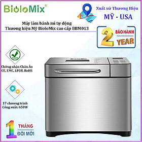 Máy làm bánh mì tự động cao cấp BioloMix BBM013 công suất 650W tích hợp 17 chương trình - Hàng Nhập Khẩu