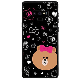 Ốp lưng viền TPU cho điện thoại Samsung Galaxy Note 9 -Brown 05