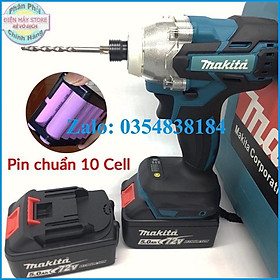 Mua Máy chuyên vít Makita 72v đa năng không chổi than lõi đồng   pin chuẩn 10 cell   tặng kèm đầu vít