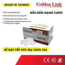 Mua Đầu Bấm Mạng RJ45 CAT5E Golden Link – 100PCS (100 cái/ hộp) - Hàng chính hãng