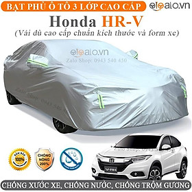 Bạt trùm che phủ xe ô tô Honda HRV 3 Lớp Cao Cấp Chống Nắng Nóng Chống Nước Chống Cháy Chống Bụi