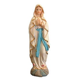 Mary Statue, Lady of  Figurine, Artwork Decorative Desk Display, Blessed  Sculpture Resin Jesus  Statue for Office Car