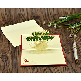 Thiệp handmande 3D pop-up
Happy Birthday 10x15cm BD011