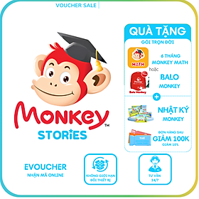 Hình ảnh sách Evoucher - Monkey Stories (Trọn đời, 1 năm) - Phần mềm 4 kỹ năng tiếng Anh