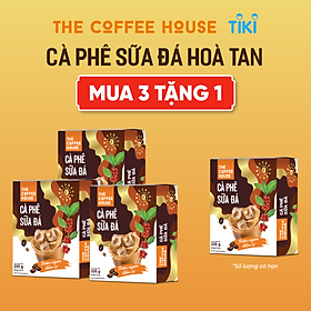 [MUA 3 TẶNG 1] Cà phê sữa đá hoà tan The Coffee House (Hộp 10 gói x 22g)